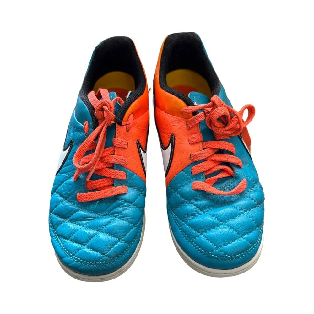 Nike JR Tiempo Genio Leather IC Boy's Soccer Shoes - US 1.5Y